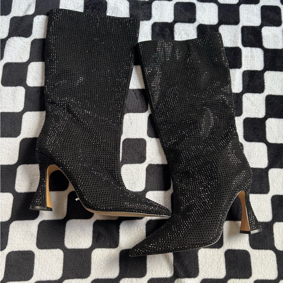 Aldo Shoes - ALDO Black Rhinestone Women's Boots